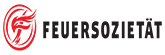 Der rote Logo mit schwarzem Schriftzug von der Feuersozietät